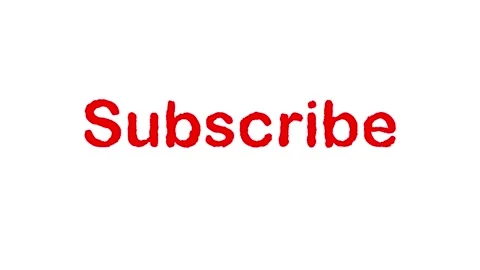 Subscribe wiggle text effect animation isolated on white background Video stock 321294390
