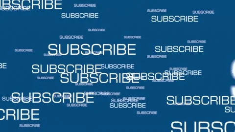 Subscribe, the word subscribe appears from ablue background. 库存影片 336679728