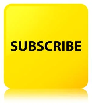 Subscribe yellow square button Stock Illustration