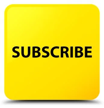 Subscribe yellow square button Stock Illustration