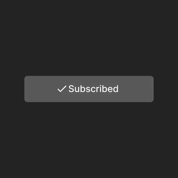 Subscribed Isolated Gray button with a checkmark Stock Illustration