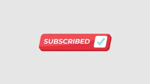 Subscribed isometric UI button animation Stock Footage 332232537