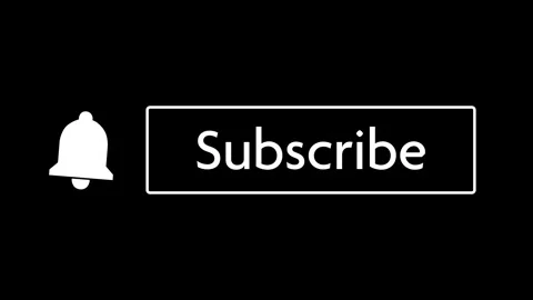 Subscriber Button and Bell Black Screen Stock Footage 247284817