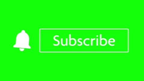 Subscriber Button and Bell Green Stock Footage 247285001