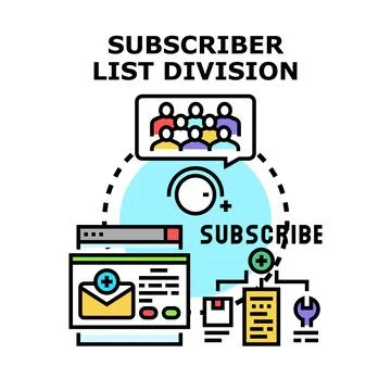 Subscriber list division for effective email marketing Stock Illustration