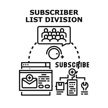 Subscriber list division for effective email marketing Stock Illustration