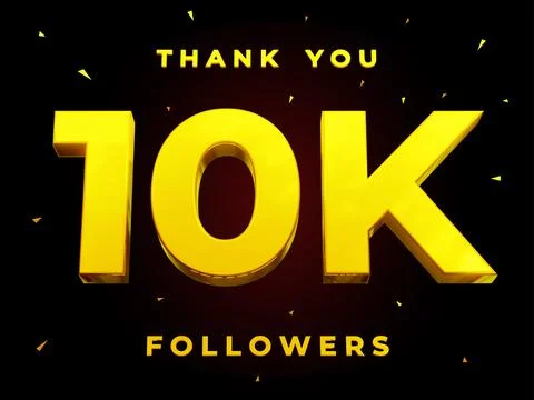Subscribers 10K Followers Stock Illustration