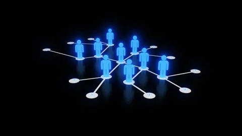 Subscribers Number Growing in Social Network 3d Animation. People Connections on Stock Footage 306166923