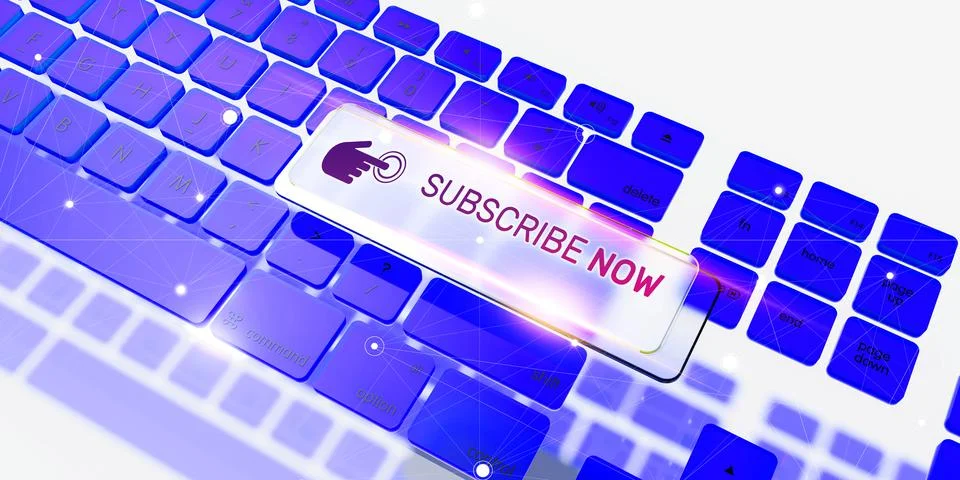 Subscrible now Stockfoto's