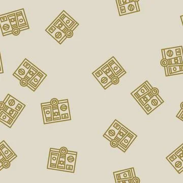 Subscription box business line vector seamless pattern Stock Illustration