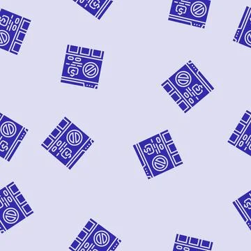 Subscription cancellation glyph seamless pattern Stock Illustration