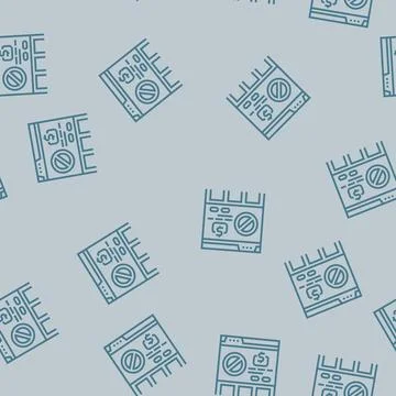 Subscription cancellation line seamless pattern Stock Illustration