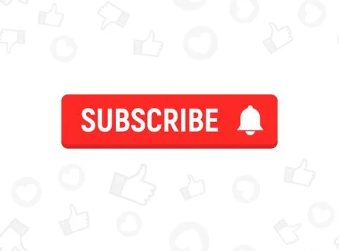 Subscription element logo bell. Subscribe now button, channel register today Stock Illustration