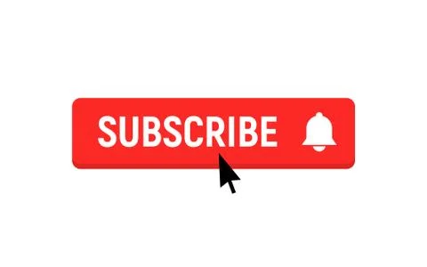 Subscription element logo bell. Subscribe now button, channel register today Stock Illustration