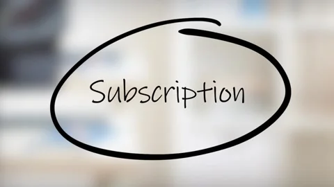 Subscription Handwriting using black marker on glass Stock Footage 314073372
