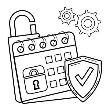 Subscription Management Icon Outline Vector on White, User Access Stock Illustration