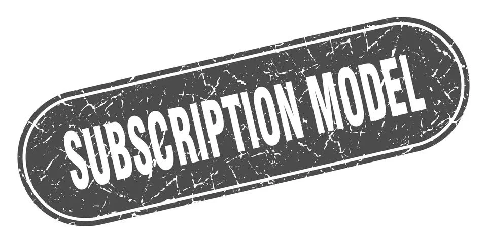 Subscription model sign. subscription model grunge black stamp. Label Stock Illustration
