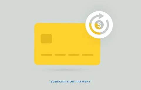 Subscription payment modern flat vector icon. Recurring payment icon with an Stock Illustration