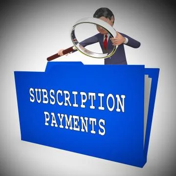 Subscription Payment Monthly Plan Schedule 3d Rendering Stock Illustration