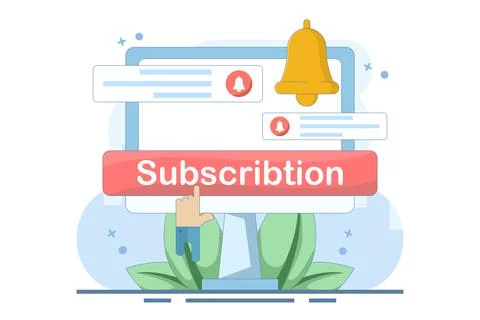 Subscription service concept Illustrazione stock