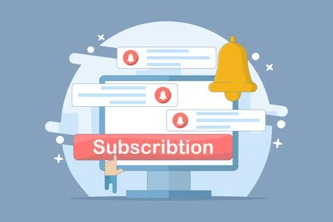 Subscription service concept Illustrazione stock