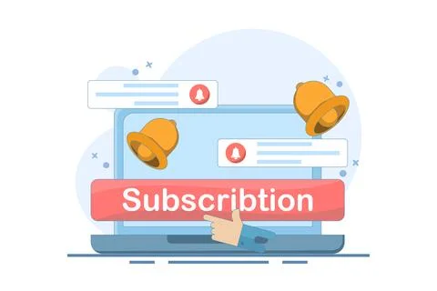 Subscription service concept Illustrazione stock