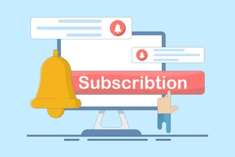 Subscription service concept Illustrazione stock