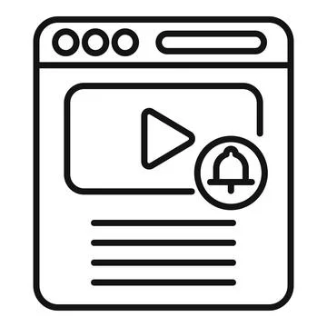 Subscription service icon outline vector. Model subscribe Stock Illustration