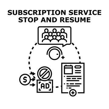 Subscription service management for engaging customer experiences Stock Illustration