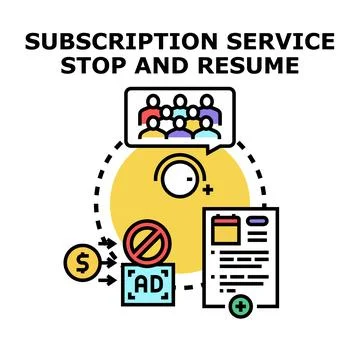 Subscription service management for engaging customer experiences Stock Illustration