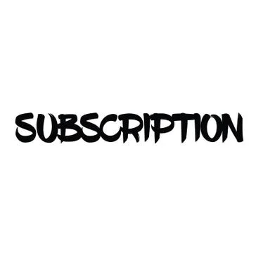 Subscription stamp on white Stock Illustration