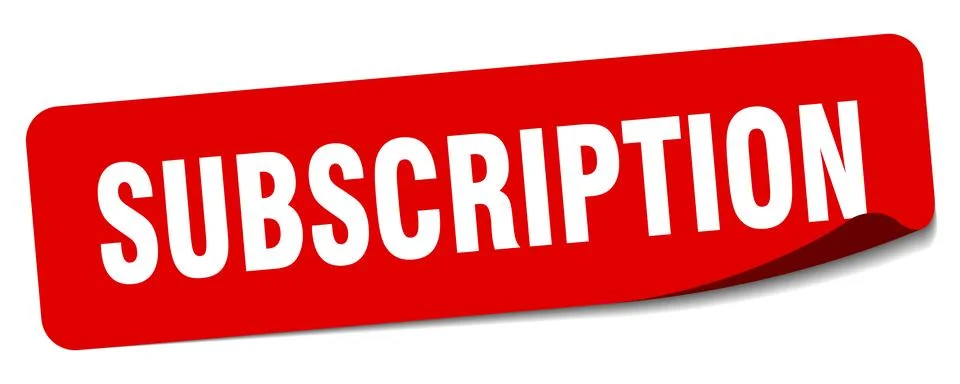 Subscription sticker. subscription label Stock Illustration
