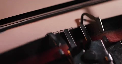 Subscription words typed on a vintage typewriter by a writer Stock Footage 146028005