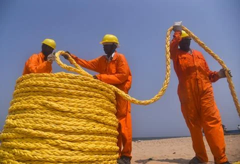 Subsea telecom system will connect India, Myanmar, Thailand, Malaysia and Singap Fotos Stock