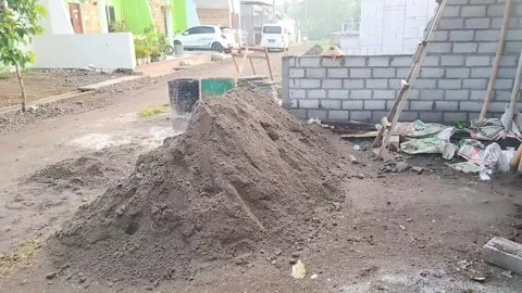 Subsidized and minimalist homes in a developing housing complex Stock Footage 260973858