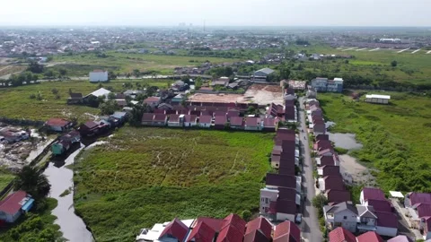 Subsidized housing with large land and arranged in the same type Stock Footage 291744371