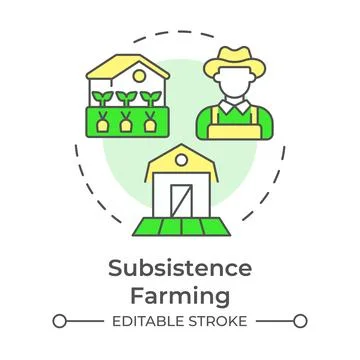 Subsistence multi color concept icon Stock Illustration