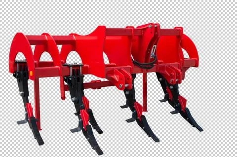 Subsoiler or flat lifter is a tractor mounted farm implement. Stock Photos