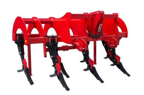 Subsoiler or flat lifter is a tractor mounted farm implement. Stock Photos