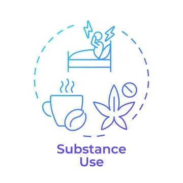 Substance use blue gradient concept icon Illustrazione stock