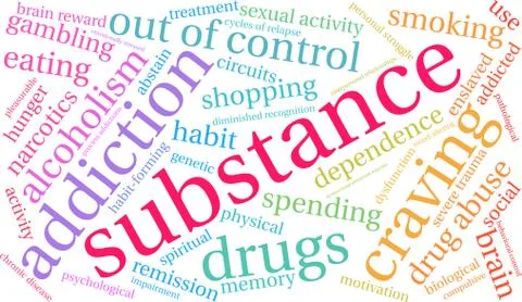 Substance Word Cloud Stock Illustration