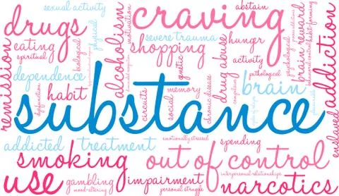 Substance Word Cloud Illustrazione stock