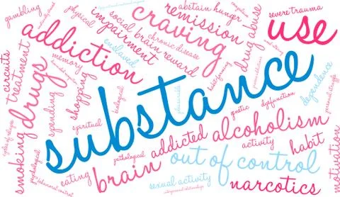 Substance Word Cloud Stock Illustration