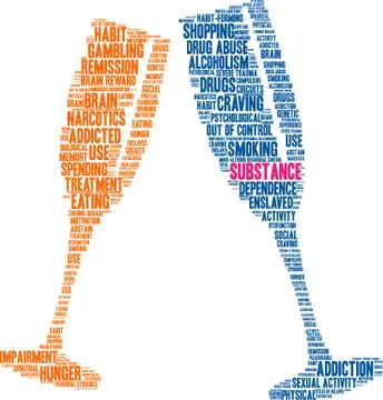 Substance Word Cloud Stock Illustration