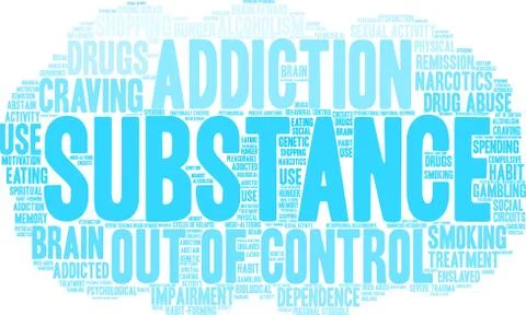 Substance Word Cloud Stock Illustration