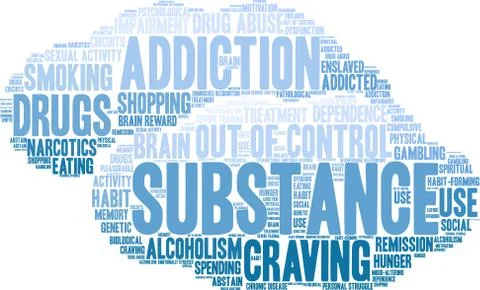 Substance Word Cloud Illustrazione stock