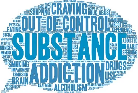 Substance Word Cloud Stock Illustration