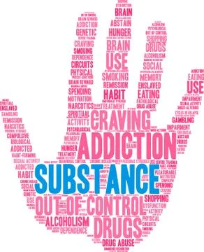 Substance Word Cloud Stock Illustration