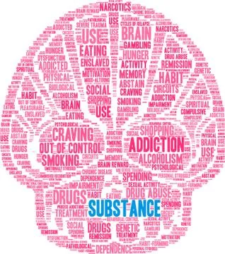 Substance Word Cloud Stock Illustration