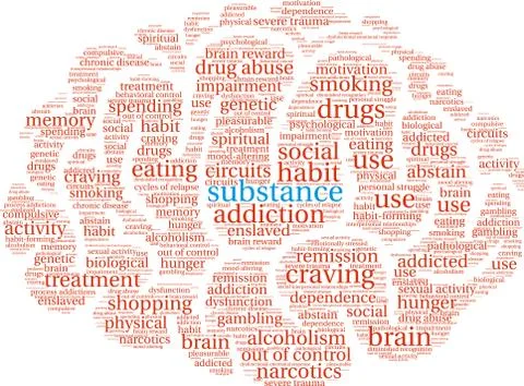 Substance Word Cloud Stock Illustration